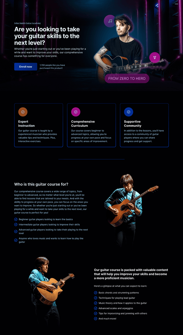 Uma landing page