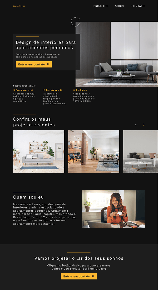 Uma landing page