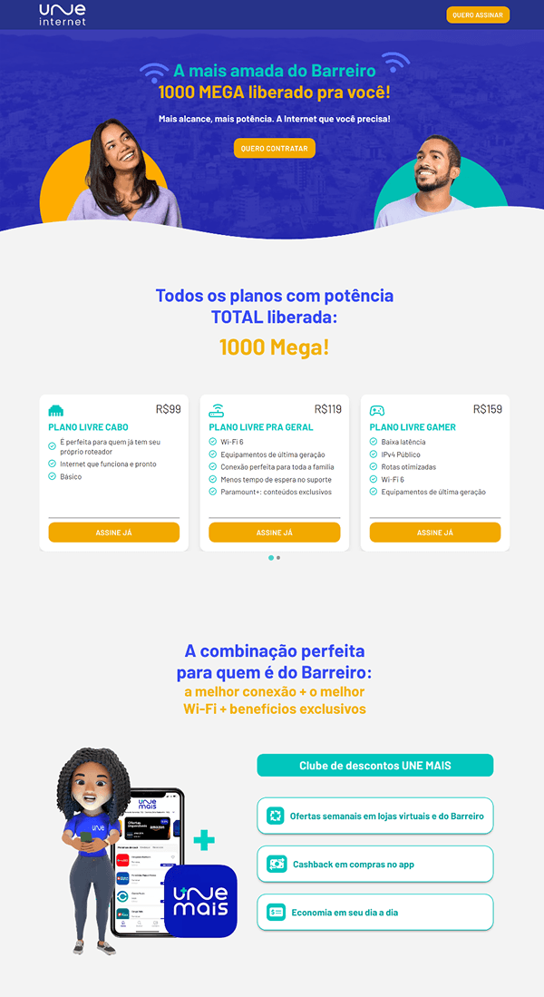 Uma landing page